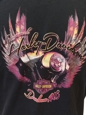Harley Davidson V Neck Shirt Women's Size XL